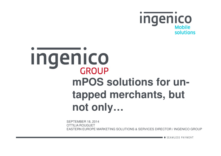 mpos solutions for un tapped merchants but not only