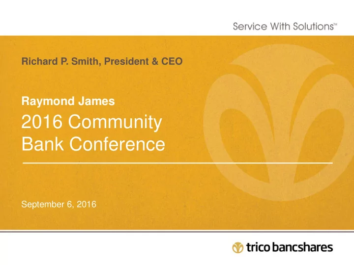 2016 community bank conference