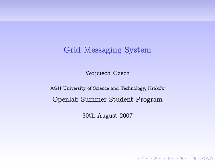 grid messaging system
