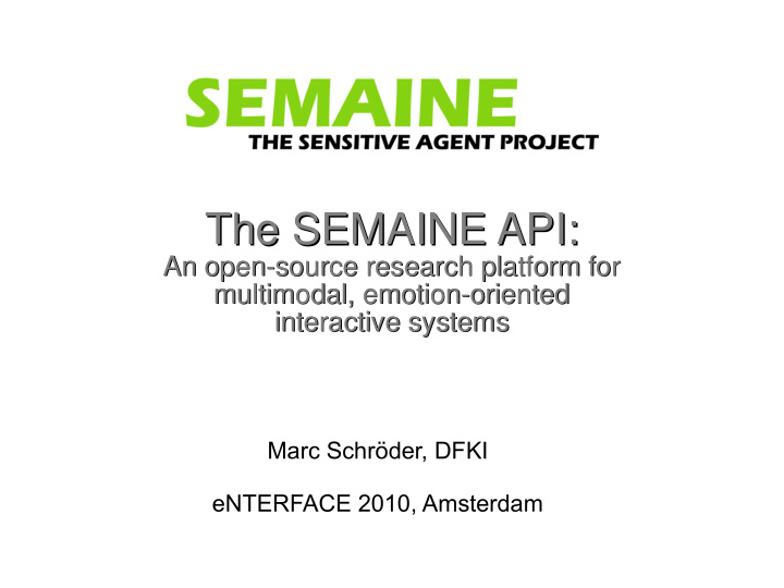 the semaine api the semaine api