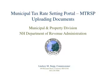 Lindsey M. Stepp, Commissioner  109 Pleasant Street, Concord, NH 03301  603-230-5000  Michelle