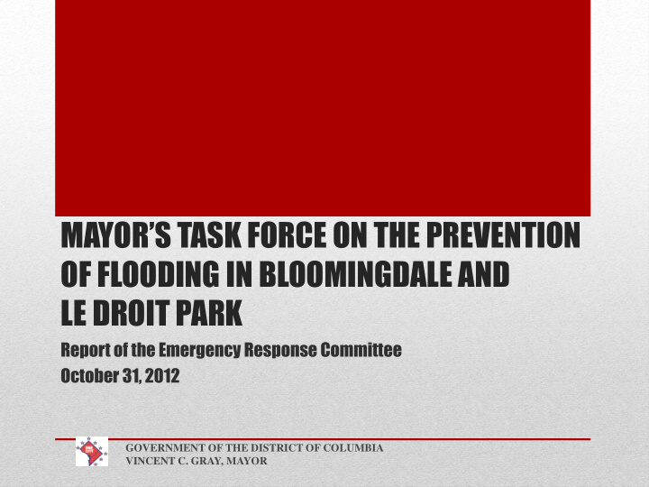 mayor s task force on the prevention