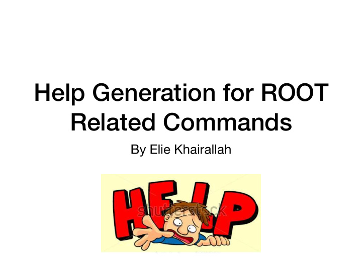 help generation for root related commands