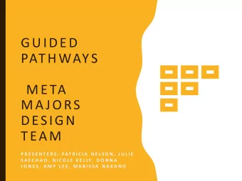 META  MA JORS  DESIGN  TEAM  P R E S E N T E R S :  P AT R I C I A  N E L S O N ,  J U L I E  S A E