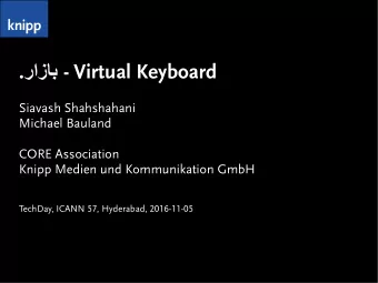 .  - Virtual Keyboard  Siavash Shahshahani  Michael Bauland  CORE Association