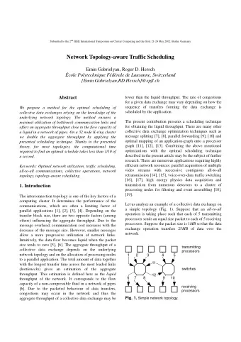 Network Topology-aware Traffic Scheduling  Emin Gabrielyan, Roger D. Hersch  cole Polytechnique