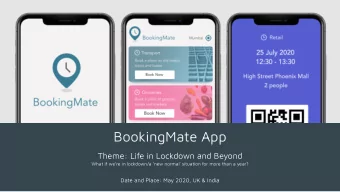 BookingMate App  Theme: Life in Lockdown and Beyond  What if were in lockdown/a new normal