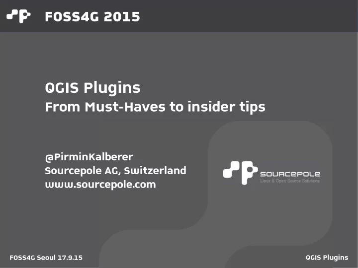 qgis plugins