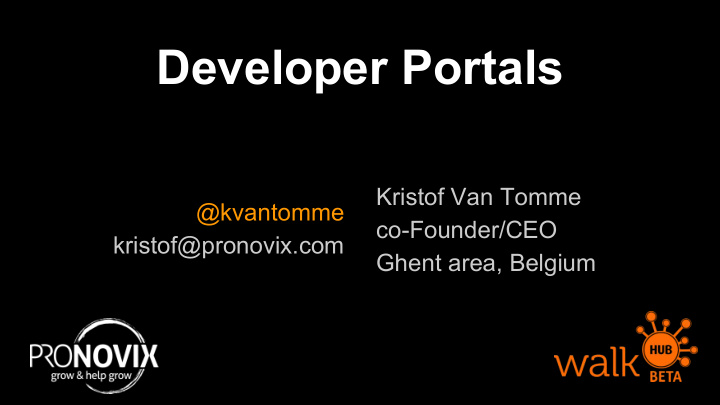 developer portals
