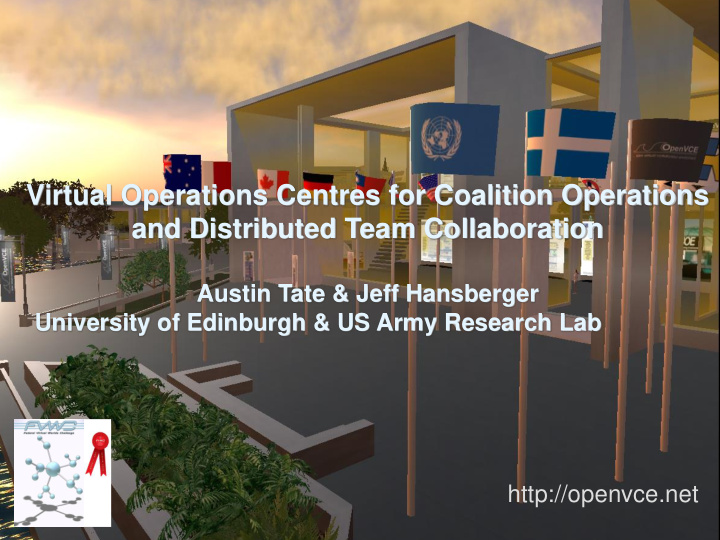 virtual operations centres for coalition operations