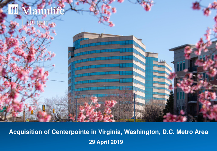 acquisition of centerpointe in virginia washington d c