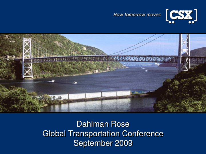 dahlman rose dahlman rose global transportation