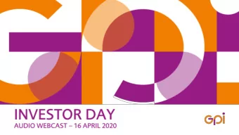 GPI: a Global Partner for a  M&amp;A guidelines  Andrea Mora  healthy future  Vice President