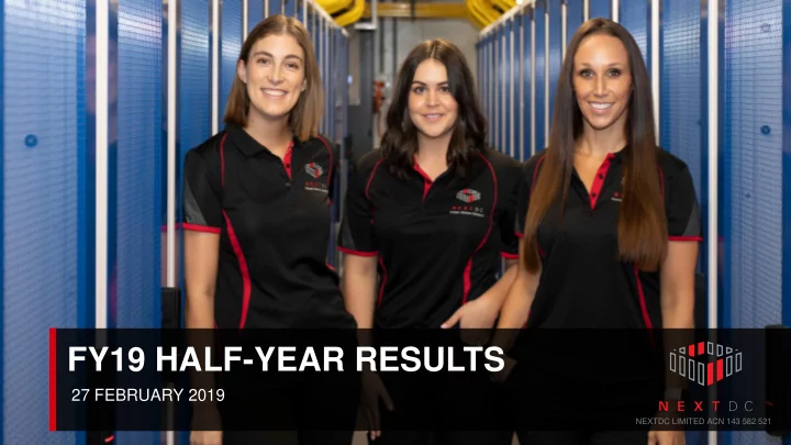 fy19 half year results