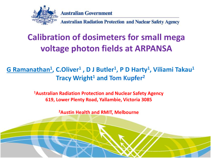 calibration of dosimeters for small mega