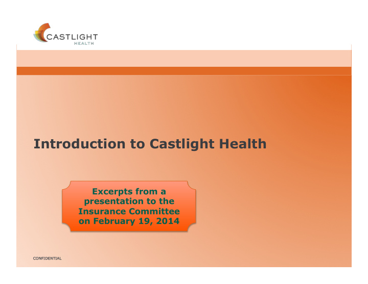 introduction to castlight health