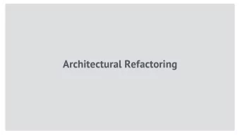Architectural Refactoring  Dave Adsit  Architect  @davidadsit  codeobsession.blogspot.com