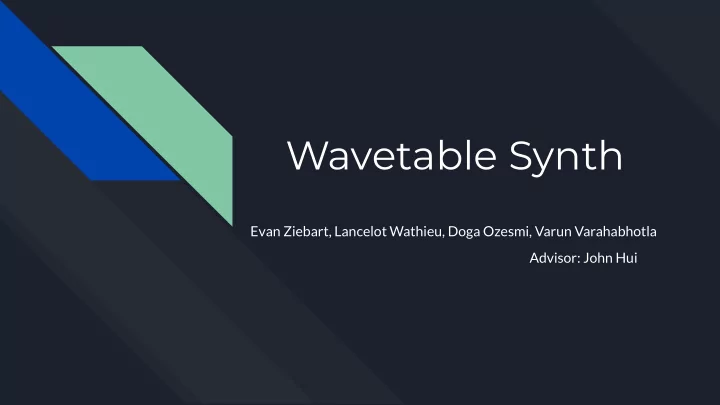 wavetable synth