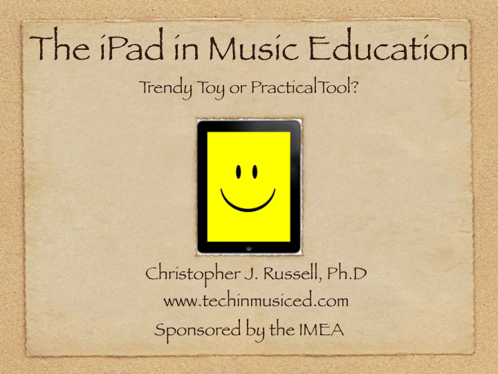 the ipad in music education