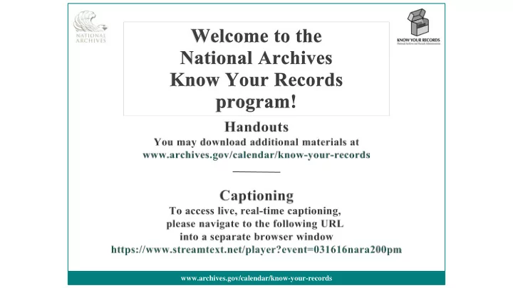 archives gov calendar know your records the national