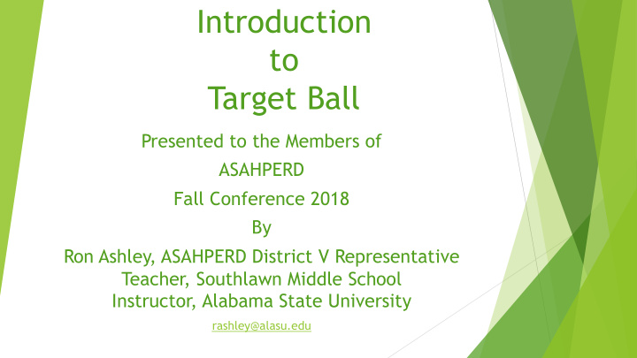 introduction to target ball