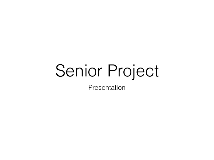 senior project