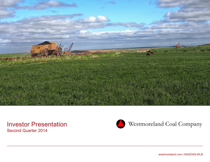 westmoreland coal company investor presentation