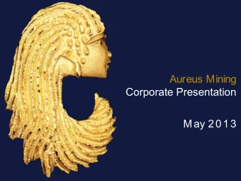 May 2013  Disclaimer  Certain information contained in this presentation constitutes forward