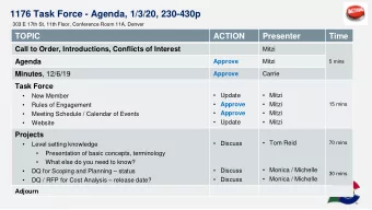 1176 Task Force - Agenda, 1/3/20, 230-430p  303 E 17th St, 11th Floor, Conference Room 11A, Denver