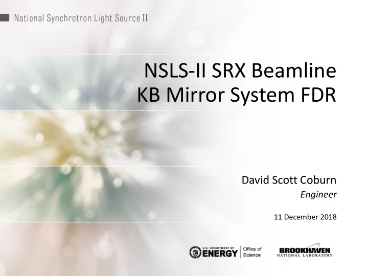 nsls ii srx beamline
