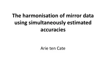 accuracies  Arie ten Cate  Estimating reporting accuracies exp    imp