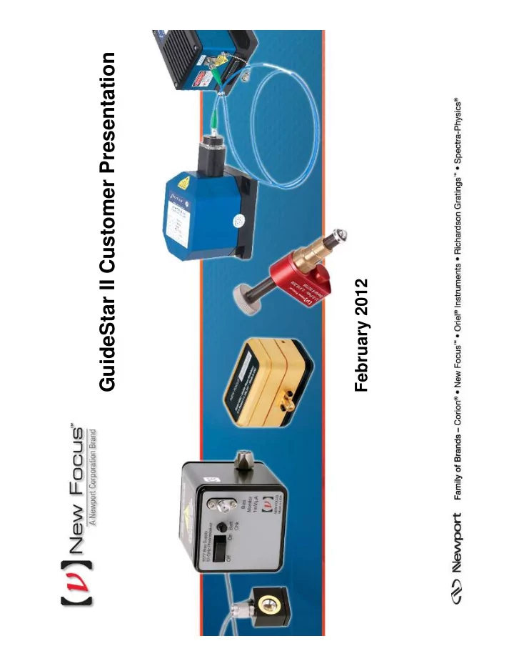 guidestar ii customer presentation