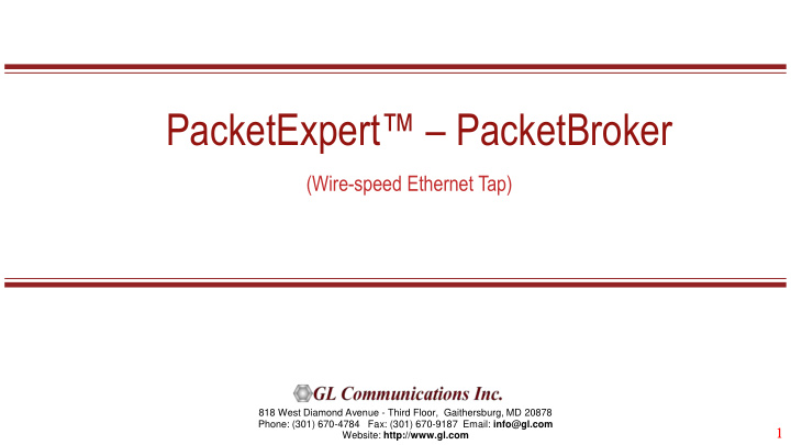 packetexpert packetbroker