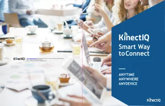 Connect www.Kinect-IQ.com Regus Business Centre-4 th Floor, Golf Course Road-Augusta  Point ,