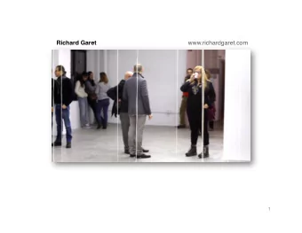 Richard Garet www.richardgaret.com  1 30 Cycles of Flux is a sound piece that consists of an