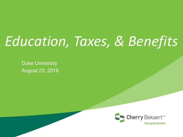 education taxes benefits