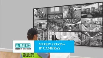 IP CAMERAS  Key Features    Camera Details    AGENDA  Technical Specifications    Contact