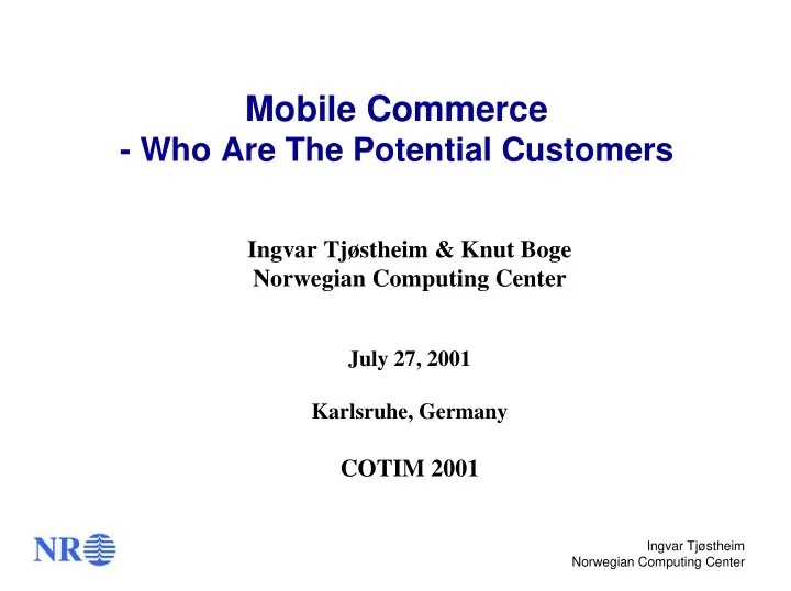 mobile commerce