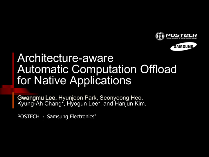 for native applications