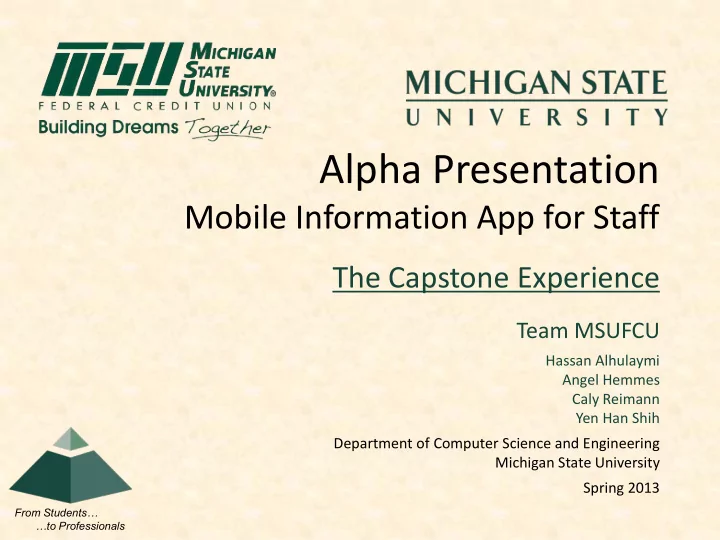 alpha presentation