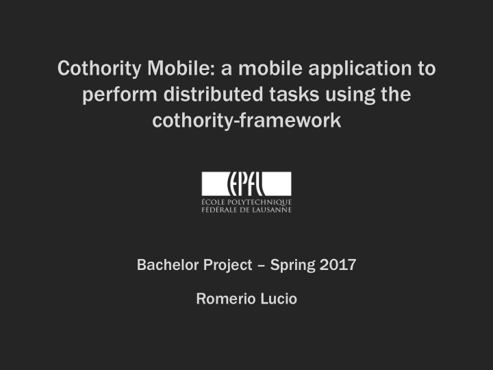 cothority mobile a mobile application to perform