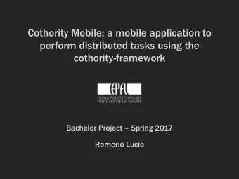 Cothority Mobile: a mobile application to  perform distributed tasks using the  cothority-framework