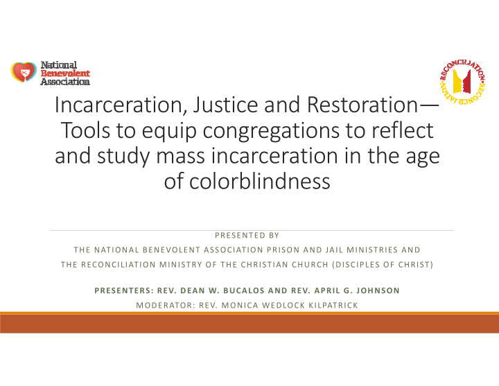 incarceration justice and restoration tools to equip
