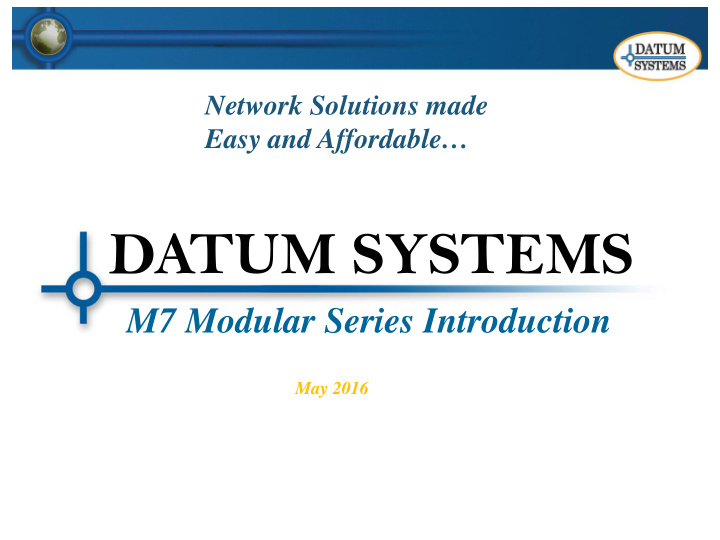 datum systems