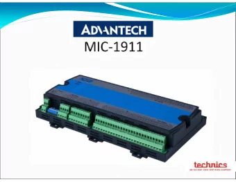 Introduction  MIC-1911 is a standalone RTU/FRTU that provides a  16-bit 8-ch A/D converter,