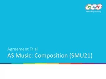 AS Music: Composition (SMU21)  Agenda  Welcome &amp; Introduction  Unit Overview  The
