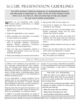 W  through a poster, a performance, or a display    Cite sources to support your ideas and