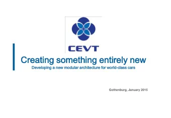 Cr  Crea  eating  ing som  omet  ething  hing en  entirel  rely  y ne  new  Developing  loping a