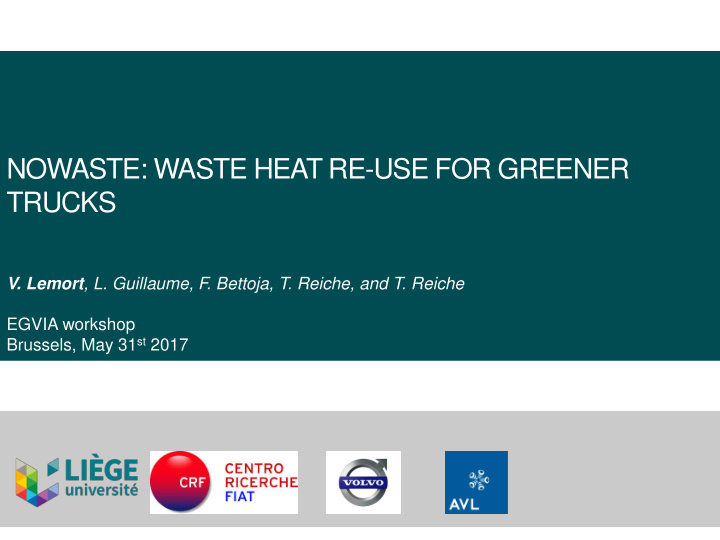 nowaste waste heat re use for greener