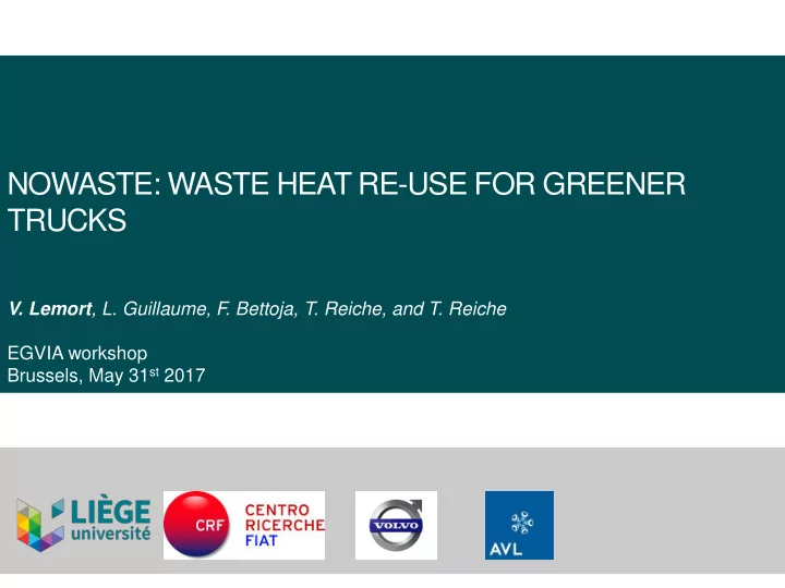 nowaste waste heat re use for greener